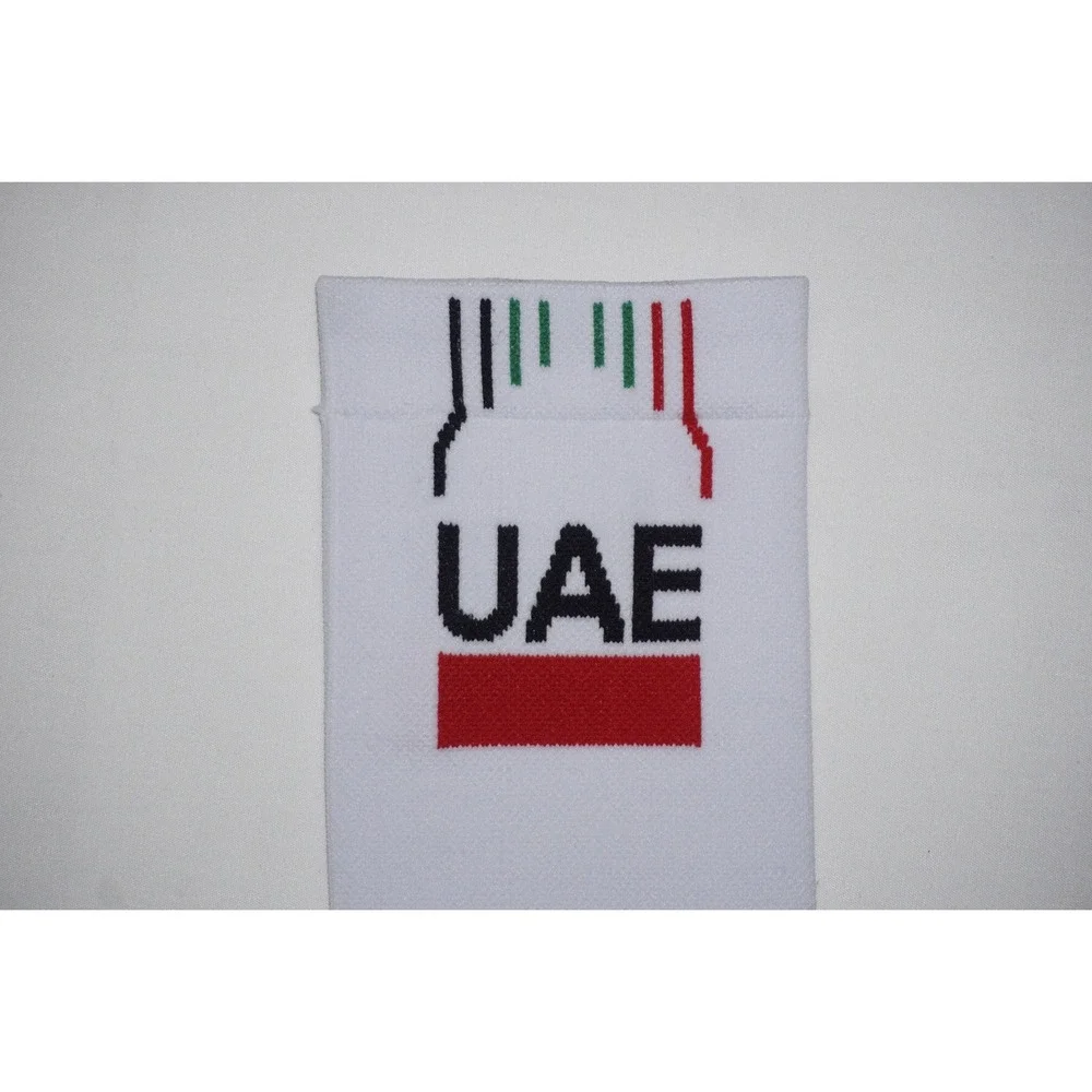UAE White Crew Socks United Arab Emirates Flag Graphic Athletic Socks